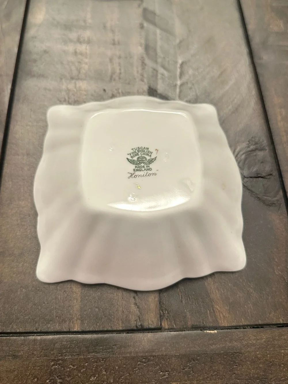 Vintage Tuscan Honiton Lace Trinket Dish Fine English Bone China